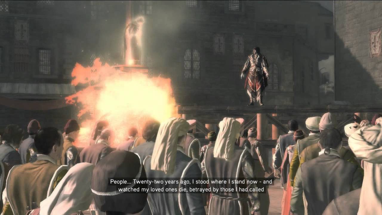 Assassin's Creed 2 - Savonarola's Death & Ezio's Speech [HD]