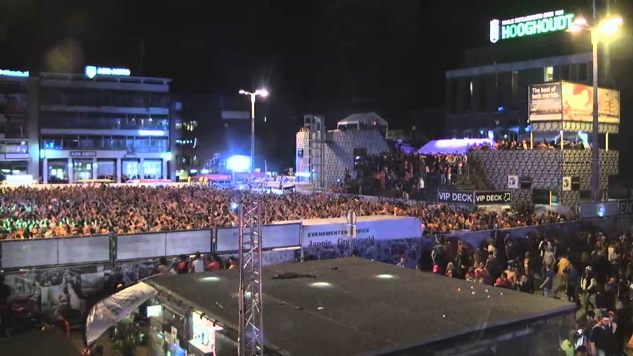 Groningen Grote Markt WK Voetbal Groningencam