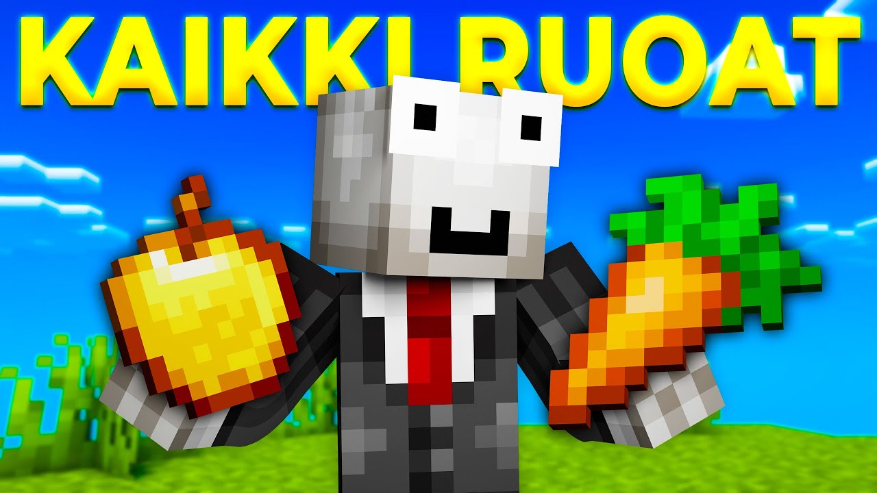 Söin KAIKKIA Minecraftin ruokia Hardcoressa!