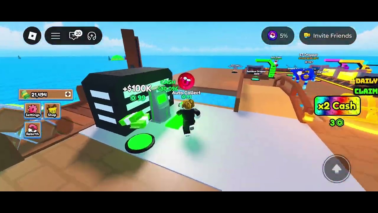 Survival on a raft in Roblox 