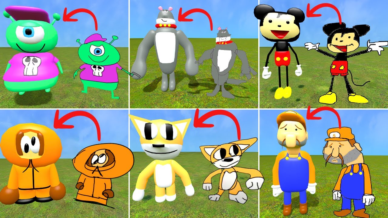 2D Vs 3D NEW 3D MEMES NEXTBOT FANMADE V3 IN Garry's Mod