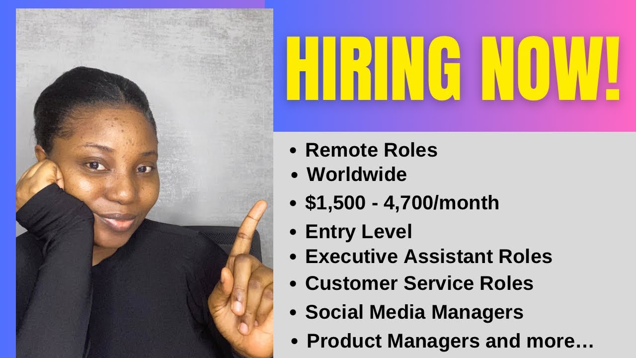 Remote Jobs HIRING NOW | Work From Home Jobs You Can Apply for Today! (Worldwide) #remotejobs 