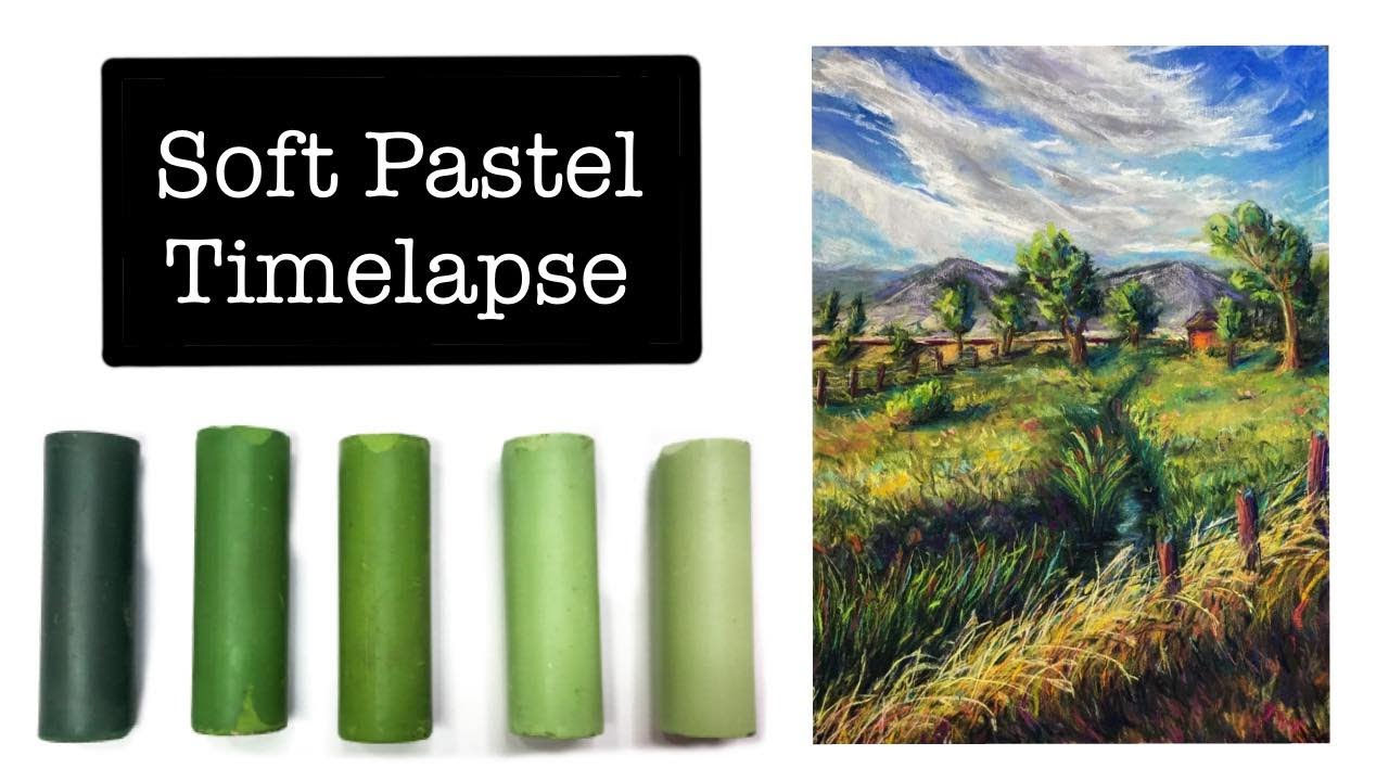 Rembrandt Soft Pastel landscape TIme-lapse || Pastel painting demonstration