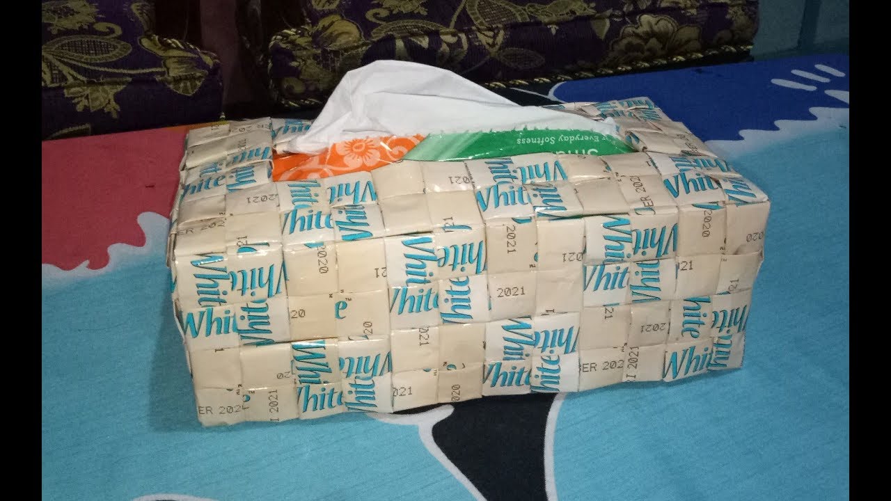 Tempat Tisu Kotak Dari Bungkus Kopi, Mudah & Cepat