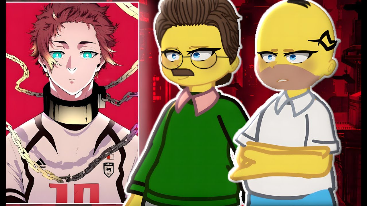 Simpsons React to Bart As Itoshi Sae || Blue Lock  - Gacha React 🇺🇸/🇧🇷