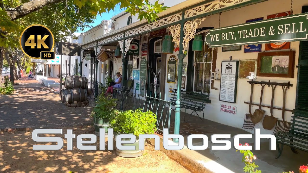 City Walk in 4k | Dorpstraat Stellenbosch, South Africa