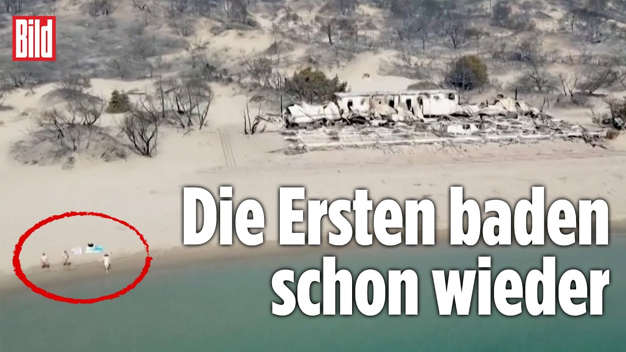 Waldbrände auf Rhodos: Drohne zeigt irres Ausmaß der Schäden