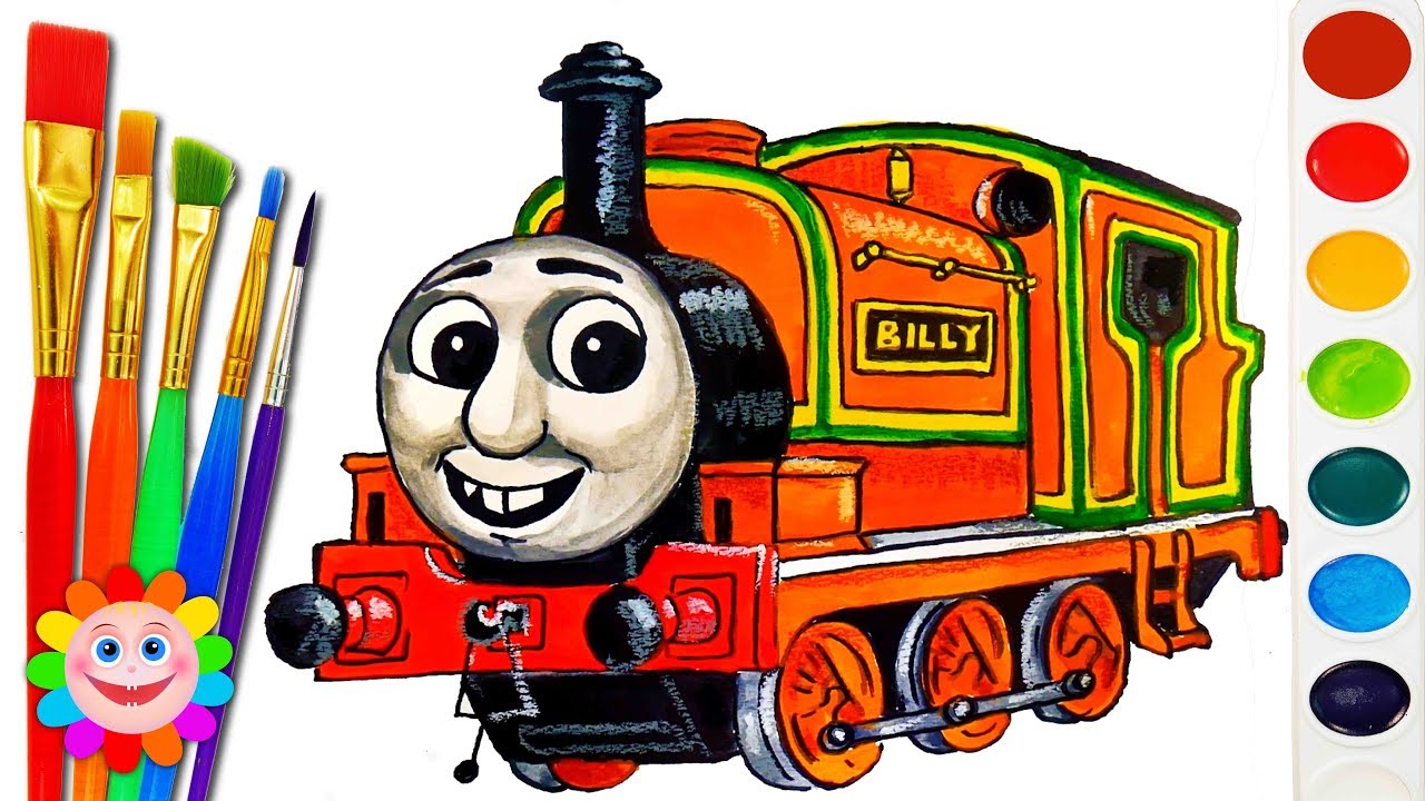 How to Draw Thomas and Friends Billy Trains for Kids