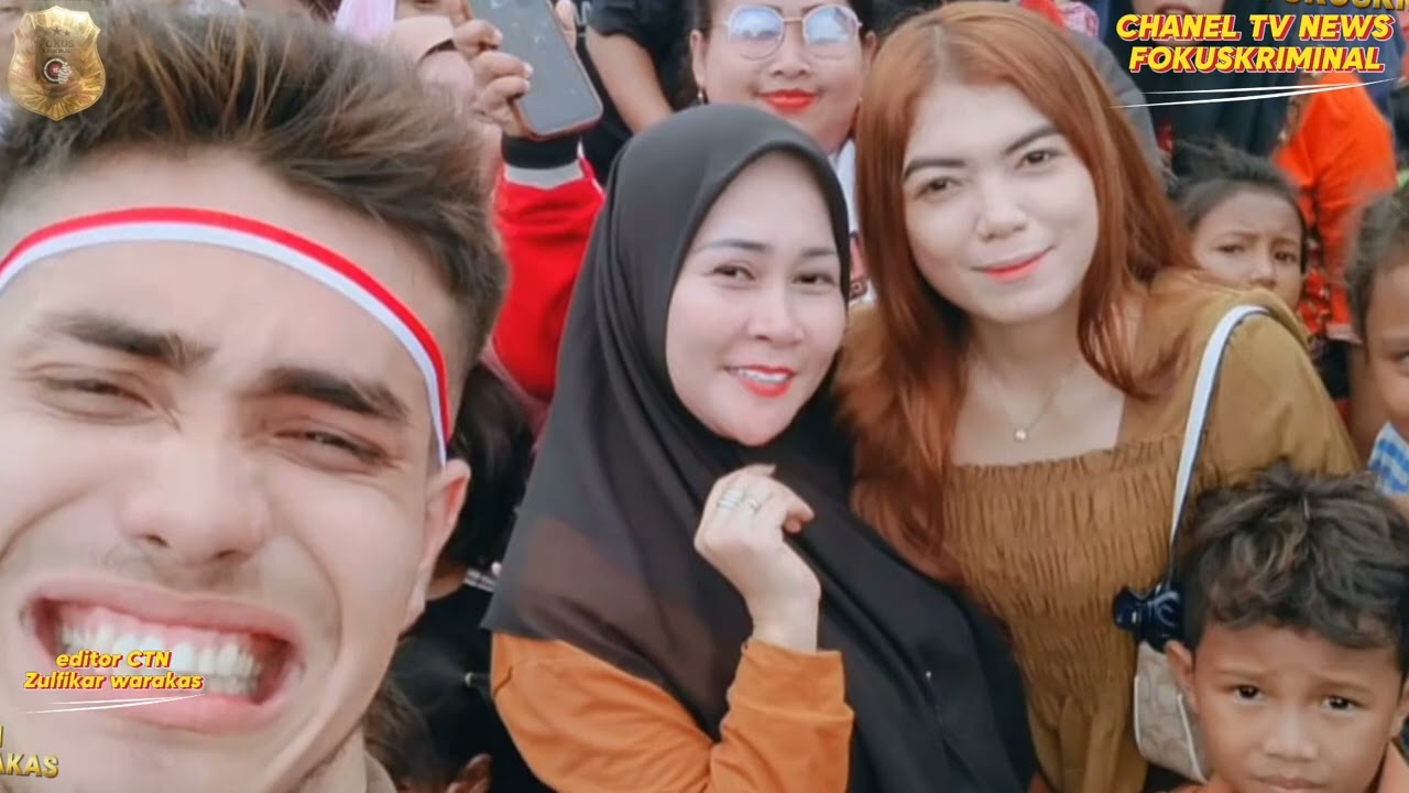Tiktokers Malaysia Aisar Khaled dtg kekota Medan Hamparan Perak HUT RI-79 Sabtu,24/08/2024