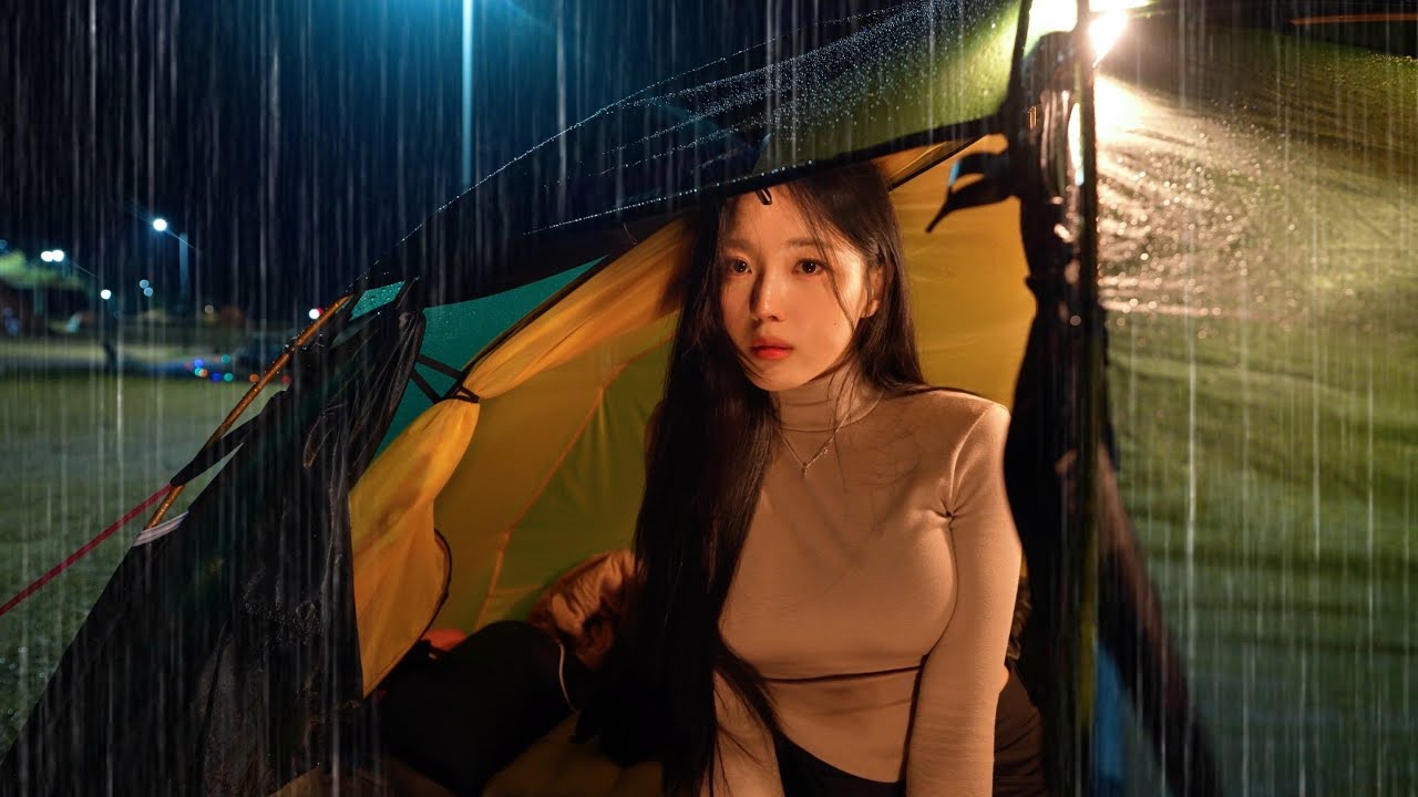 🌧️비 오는 날, 무계획 제주도 캠핑｜무료 노지에서 혼자 텐트 치고 잔 밤｜딱새우, 모듬회에 소주 한 잔