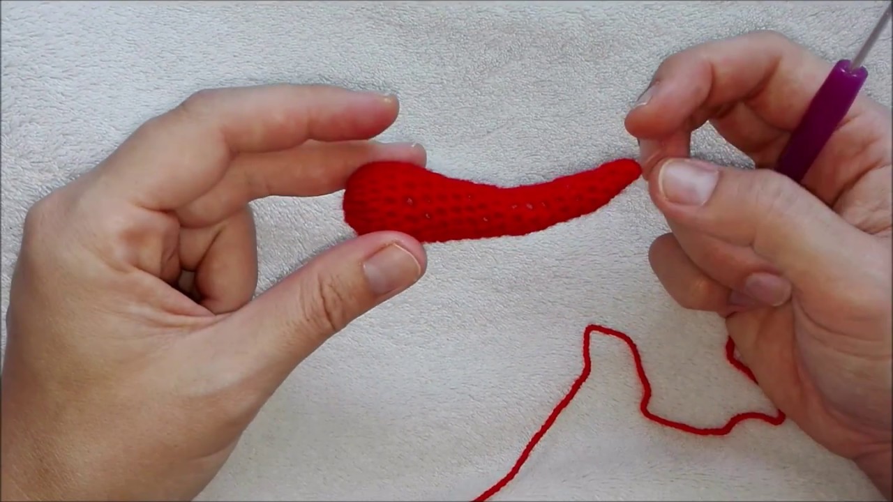 Chili selbstgehäkelt - Anleitung mit Video