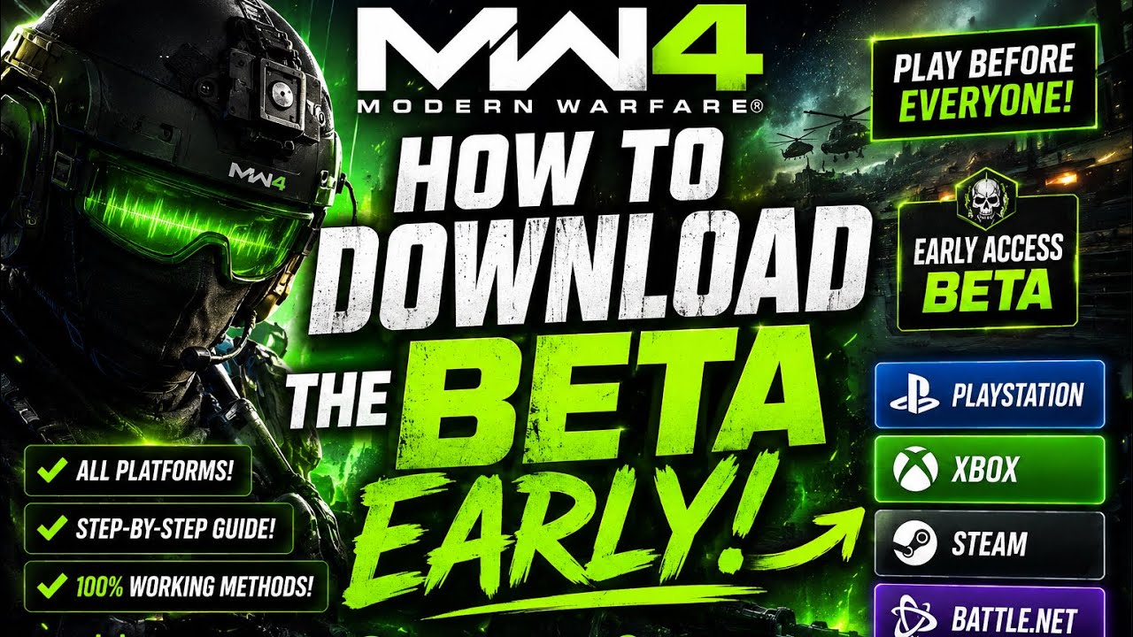 How To Download The MW4 Beta EARLY!! ( PS5/XB1/ BATTLE.NET ) SUPER EASY!! 