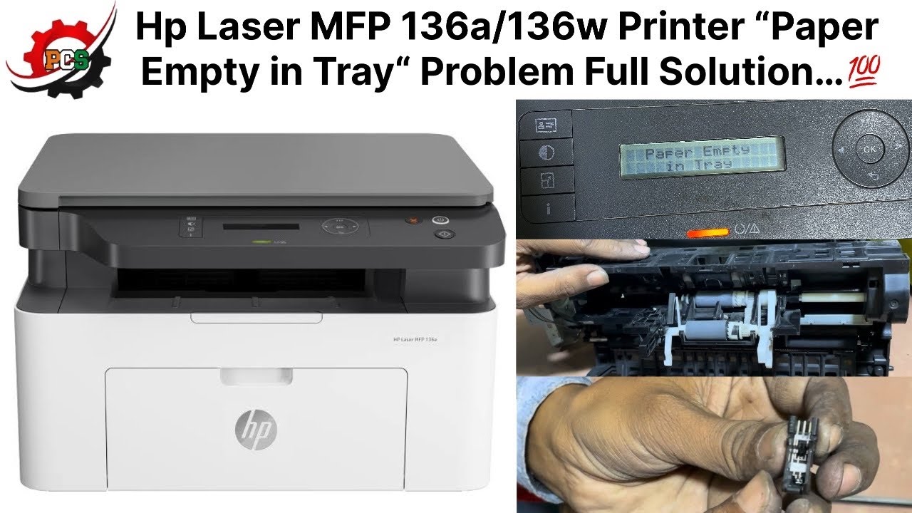 Hp Laser MFP 136a Printer Paper Empty in Tray Problem Fix || Step by Step || “Paper Empty in Tray”
