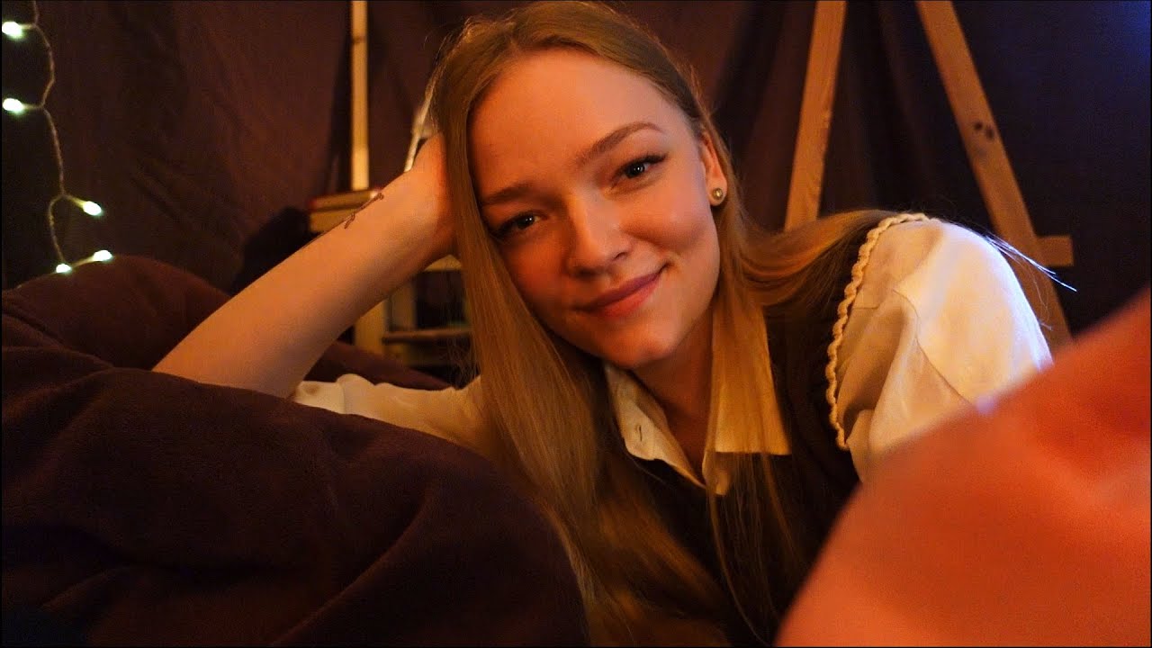 ASMR Dark Academia ⚖️⚗️ Friend comforts you during exam period (head massage, rain, fire crackling)