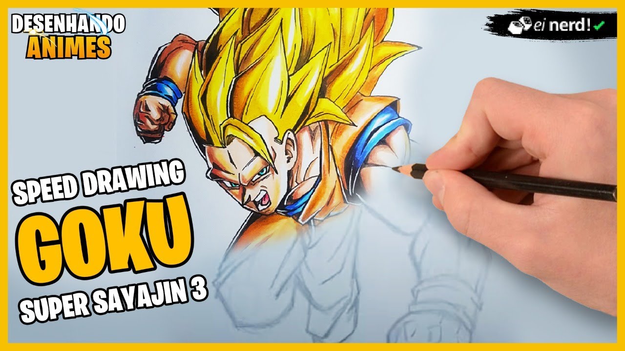 DESENHANDO GOKU SSJ 3 - SpeedArt #1