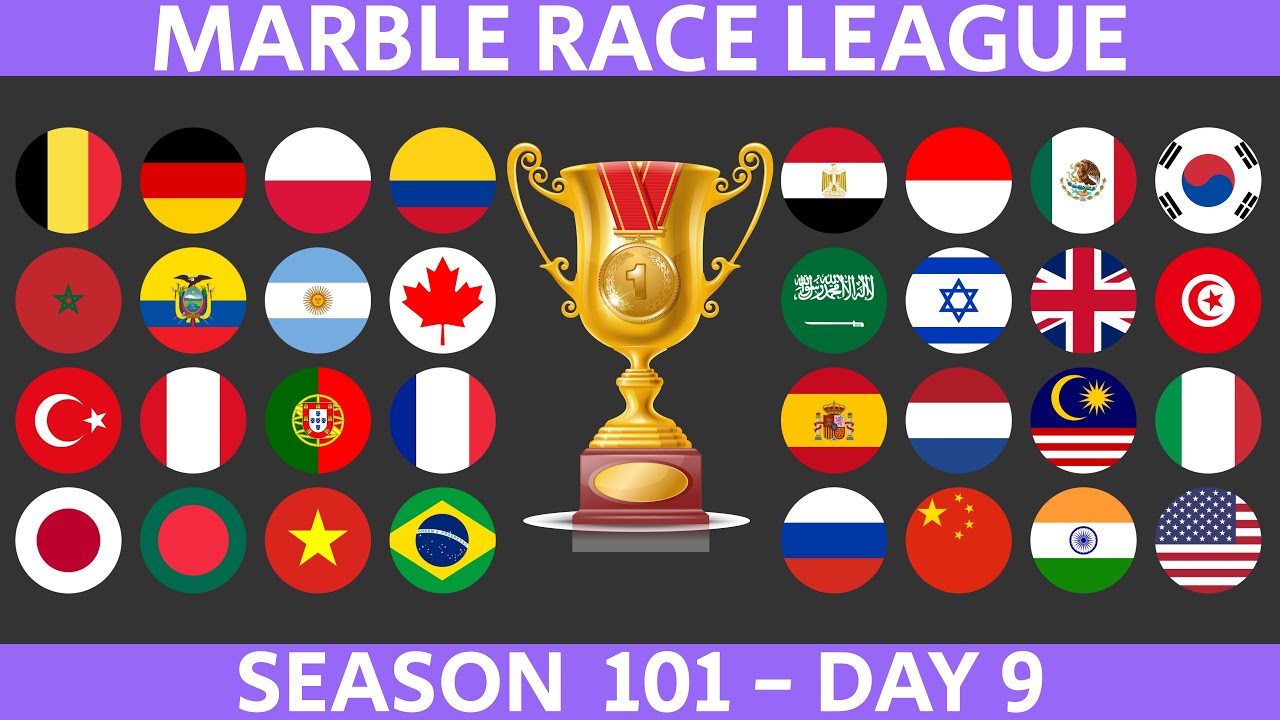 Marble Race League Season 101 DAY 9 Marble Race in Algodoo