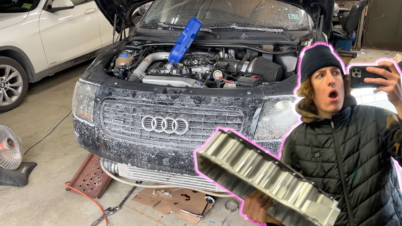 I INSTALLED A HYBRID STEEL OIL PAN ON MY 1.8t !