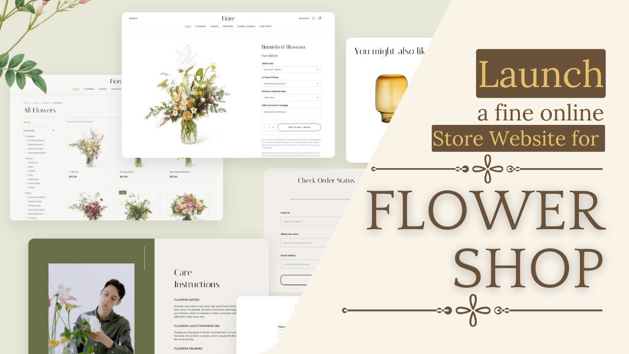 🌸 Премиум-тема WordPress для цветочного магазина и флористической фирмы | Тема Fiore: полный обзо...