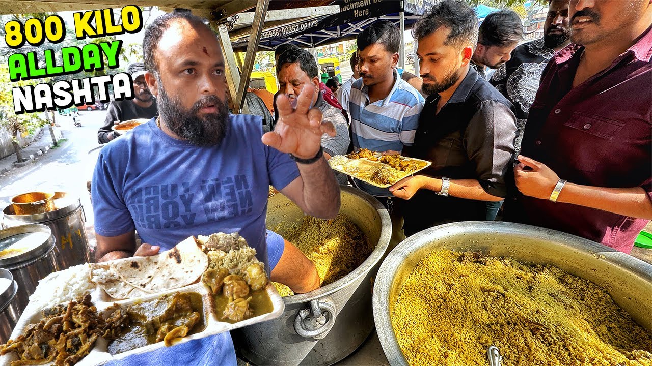 60/- Rs UNLIMITED Thali Street Food India 😍 Ragi Mudde, Desi Ghee Set Dosa, Makhani Biryani