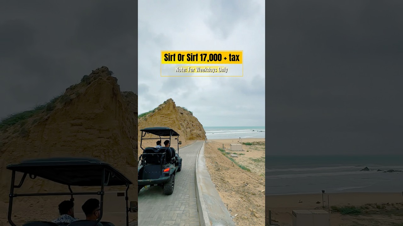 Most beautiful private beach resort in Pakistan 🇵🇰 Sonmiani Beach #discoverpakistan #beach #foryou