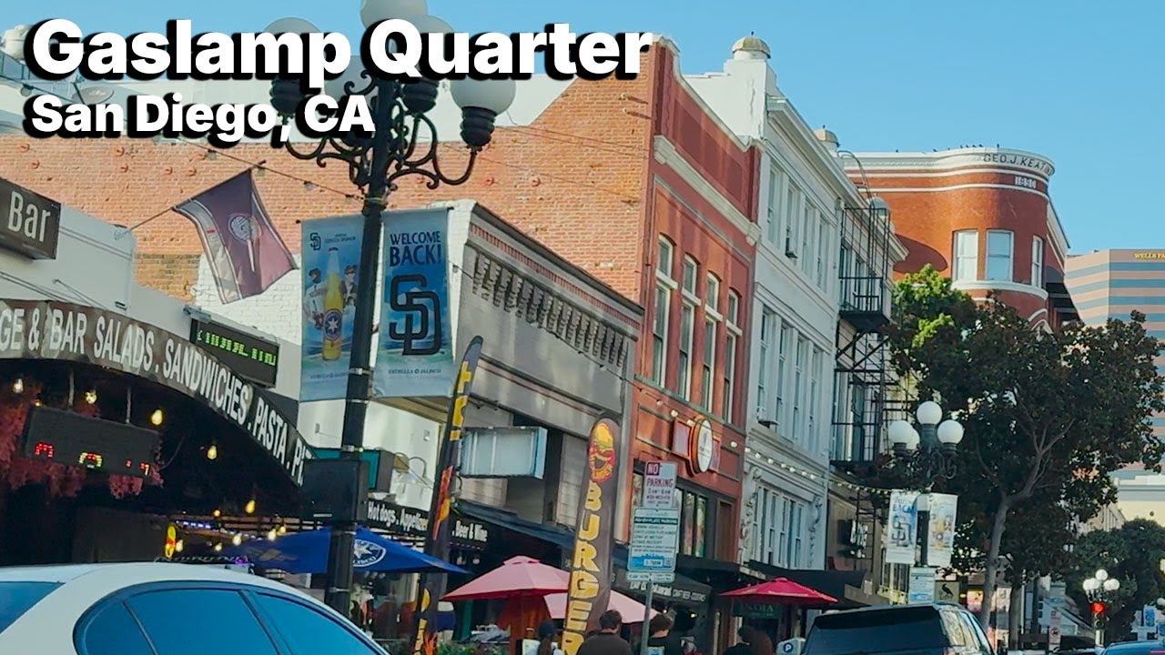 [4k] Explore San Diego's Gaslamp Quarter & Beyond | Downtown's Quirky Urban Scene