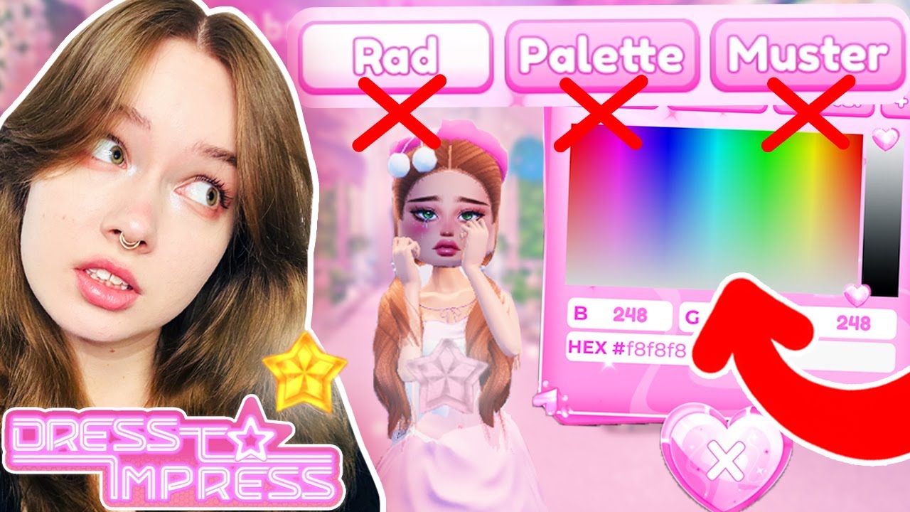 ICH DARF KEINE FARBEN BEI DRESS TO IMPRESS BENUTZEN....