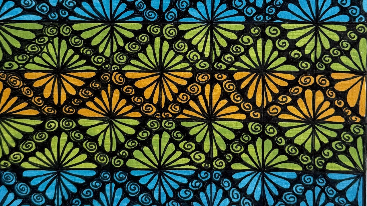 🎨 Easy Zentangle Art | Relaxing Abstract Patterns 🌀