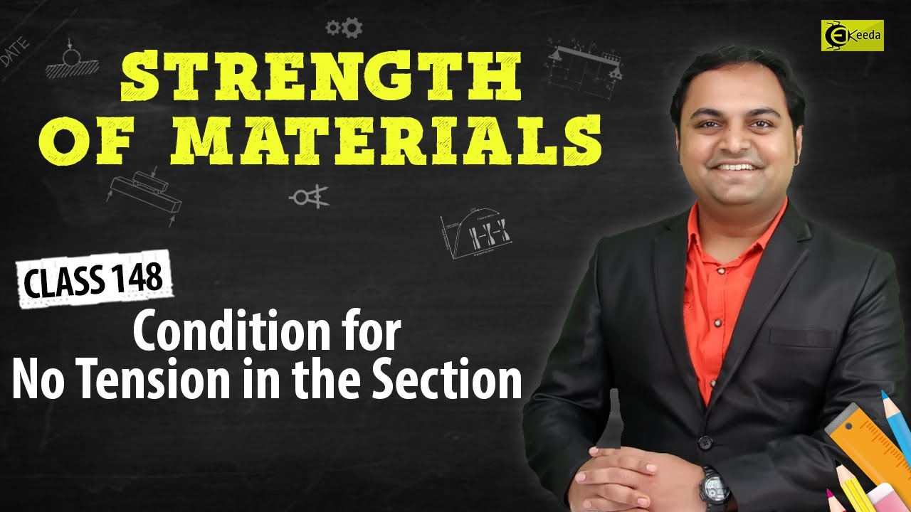 Condition for No Tension in the Section - Direct and Bending Stresses - Strength of Materials