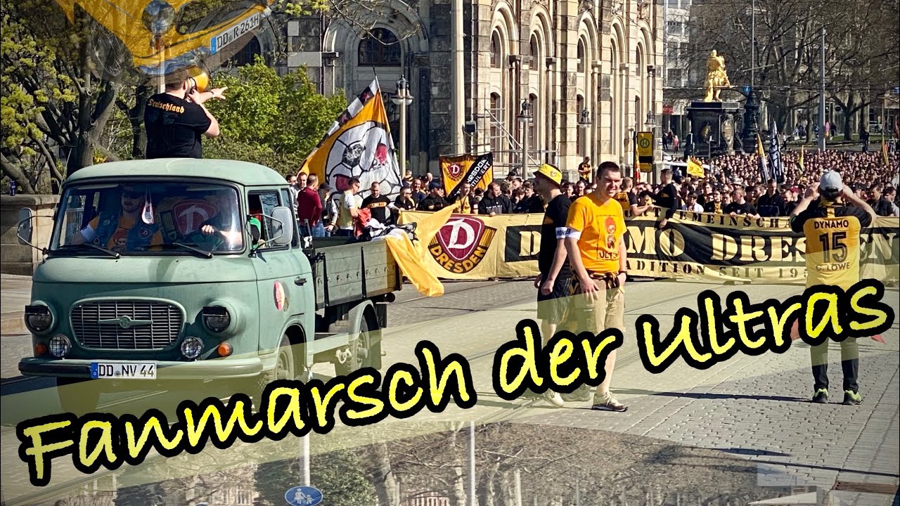 Dynamo Dresden | Fanmarsch der Ultras zum 70.Geburtstag der Sportgemeinschaft Dynamo🔥🖤💛