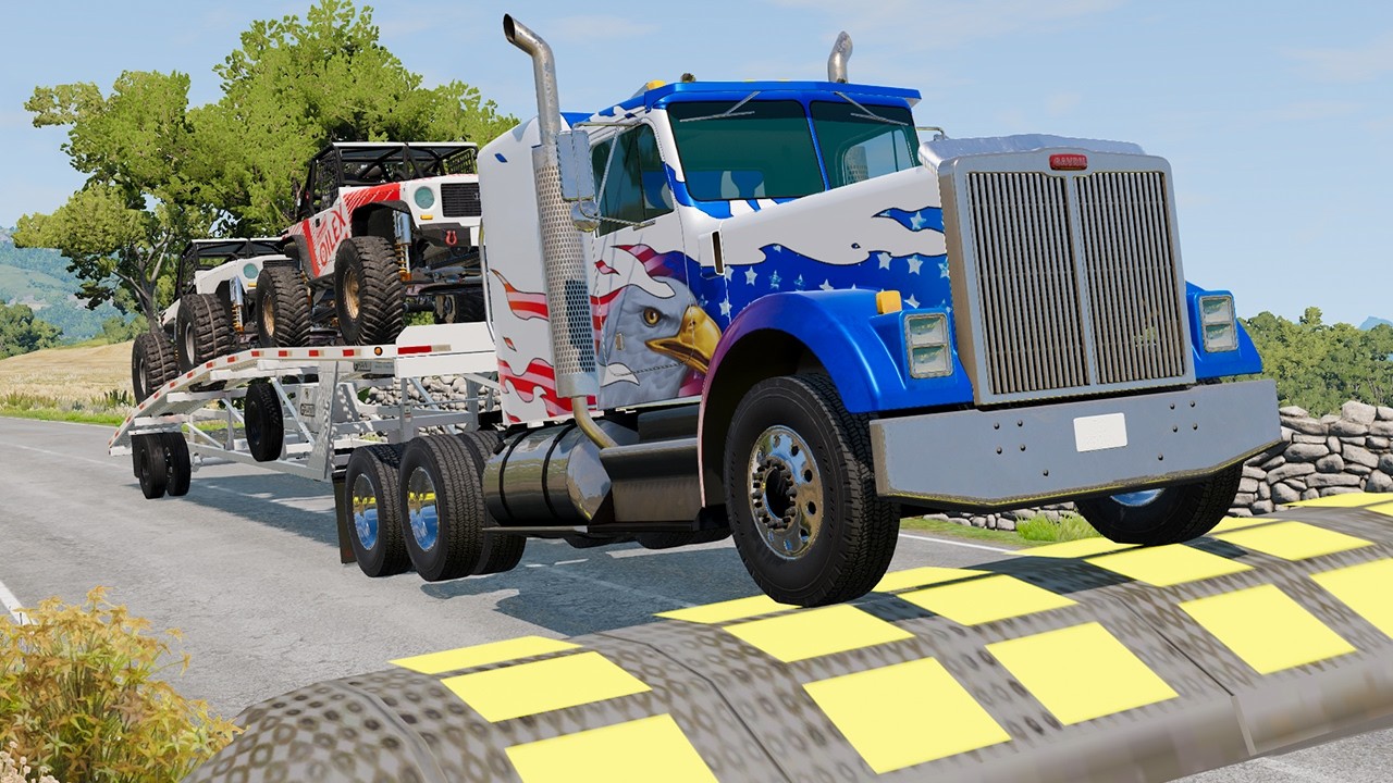 Trucks vs Speed Bumps SPECIAL | Extreme Suspension Test & BeamNG Drive Physics Gameplay