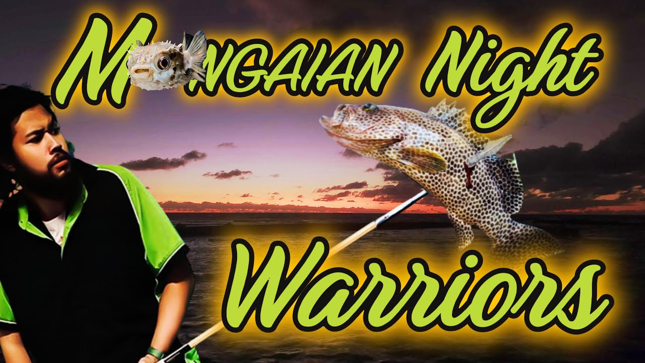 Mangaia,Cook Islands:Night Torch Hand Spear Fishing