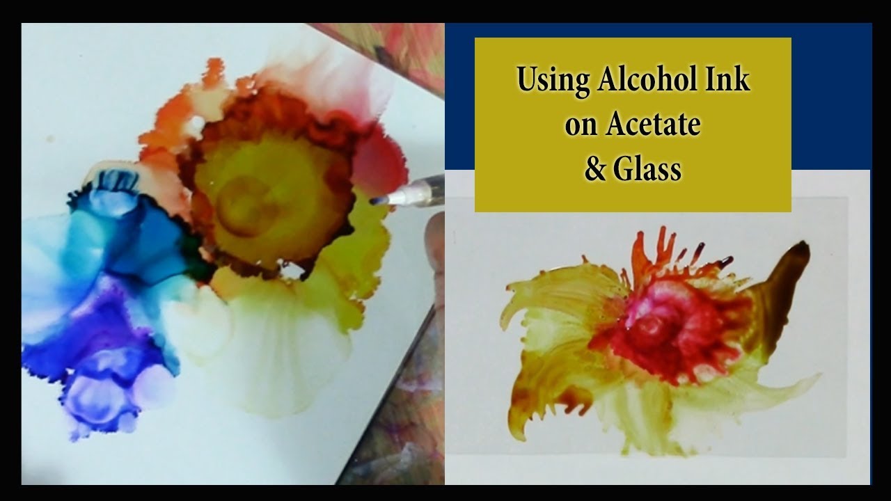 Using Alcohol Inks on Glass