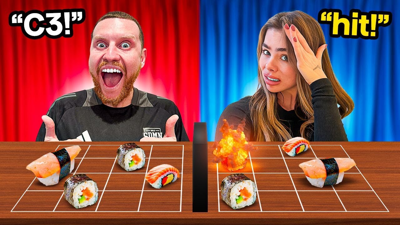 BEHZINGA vs FIZZLE K YouTube Games (Food Battleships)
