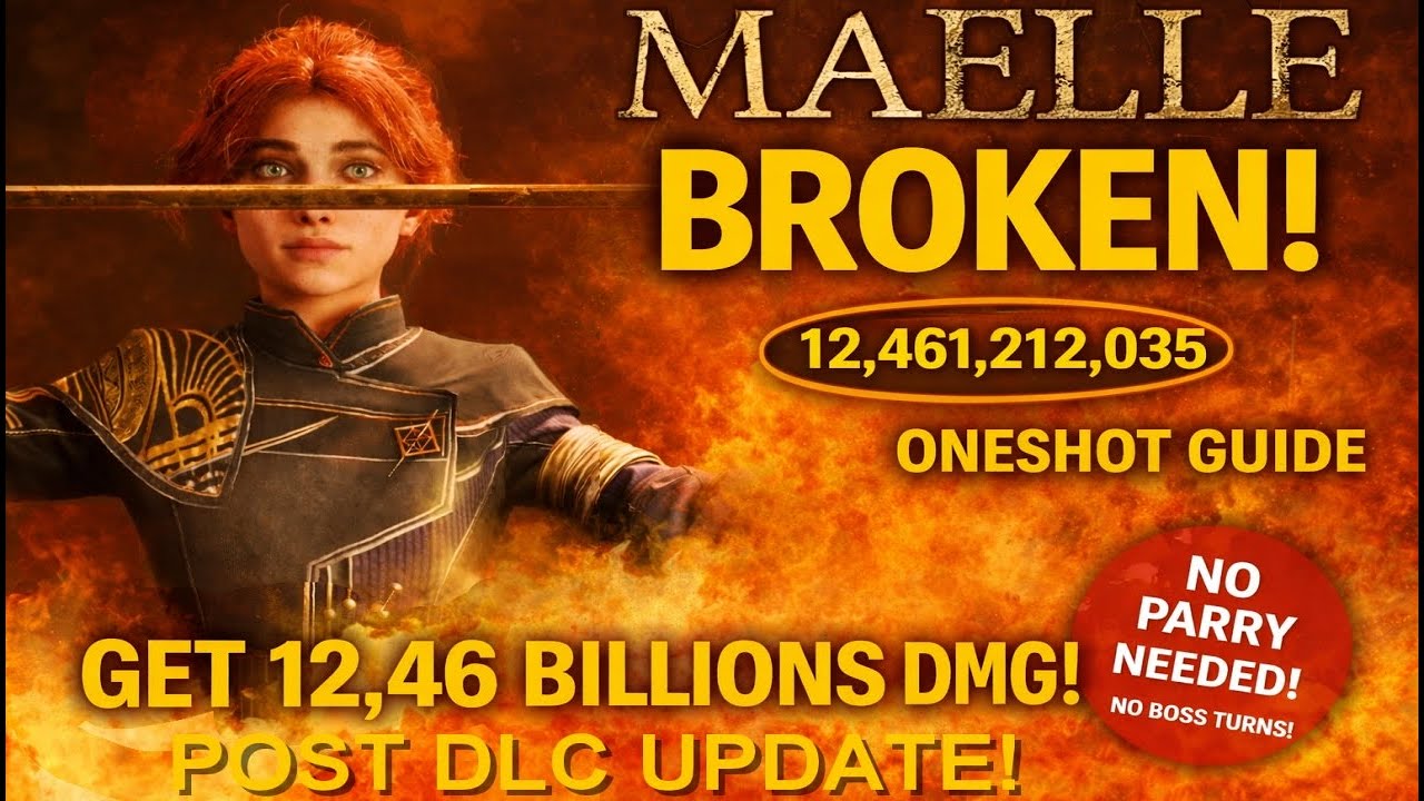 MAELLE POST DLC BURNING CANVAS RECORD - 12,46 BILLIONS! First 3 Turns - No Parry - No Boss Turns!