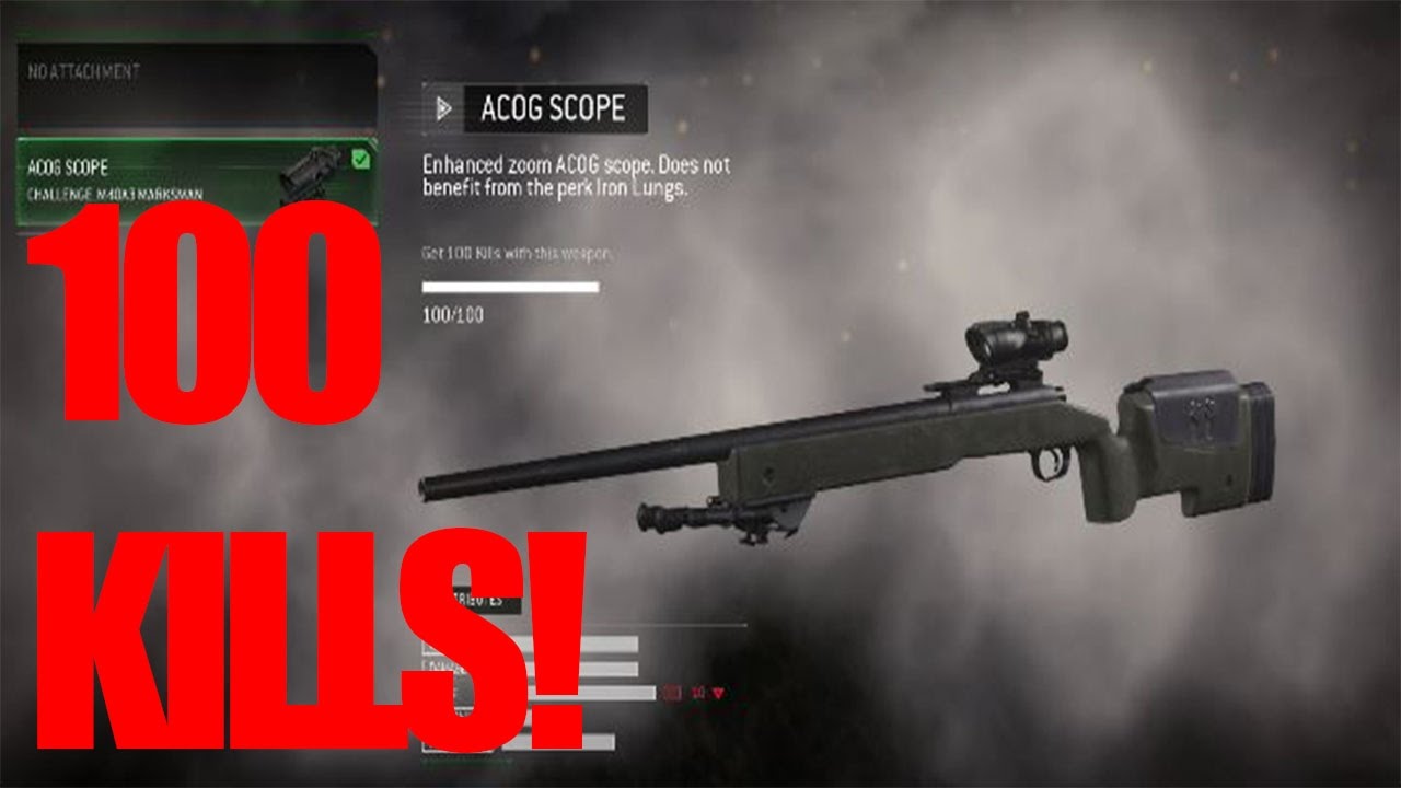 100 kills with M40A3 Sniper in MWR!
