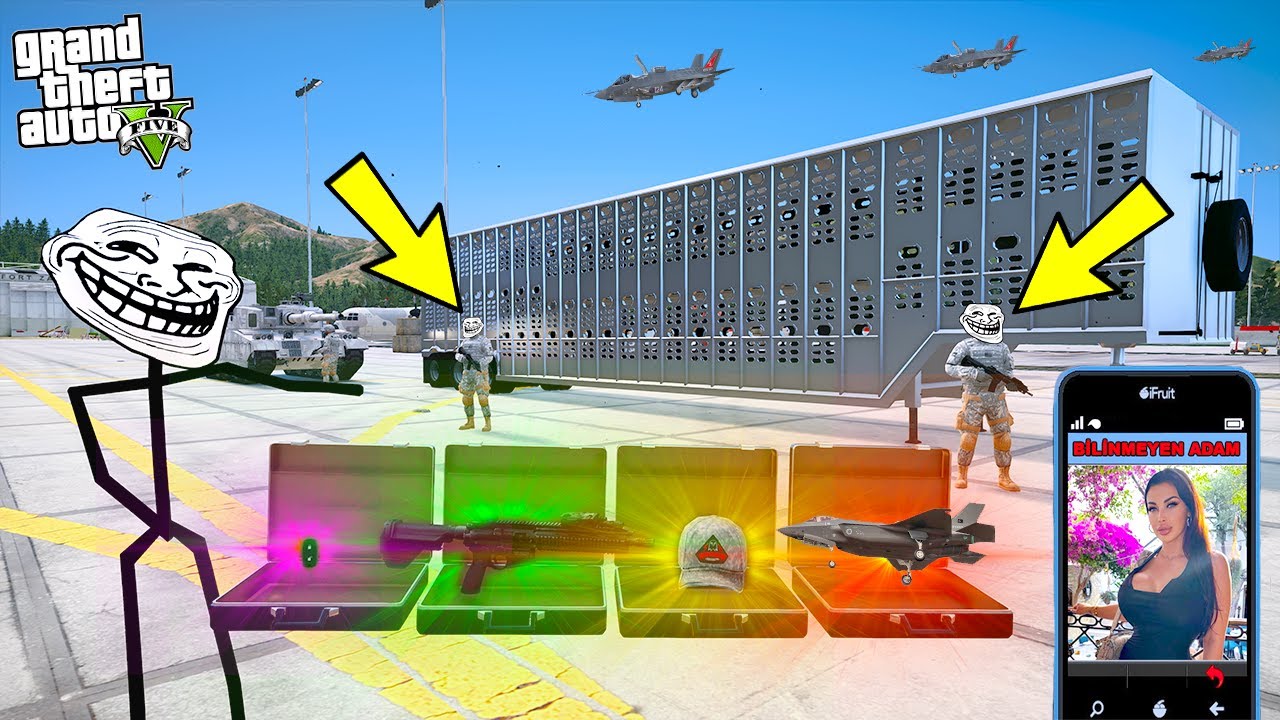 TROLLFACE SEVGİLİNİ TANKLARIN KORUDUĞU HAPİSHANEDEN KURTAR GÖREVİ! - GTA 5