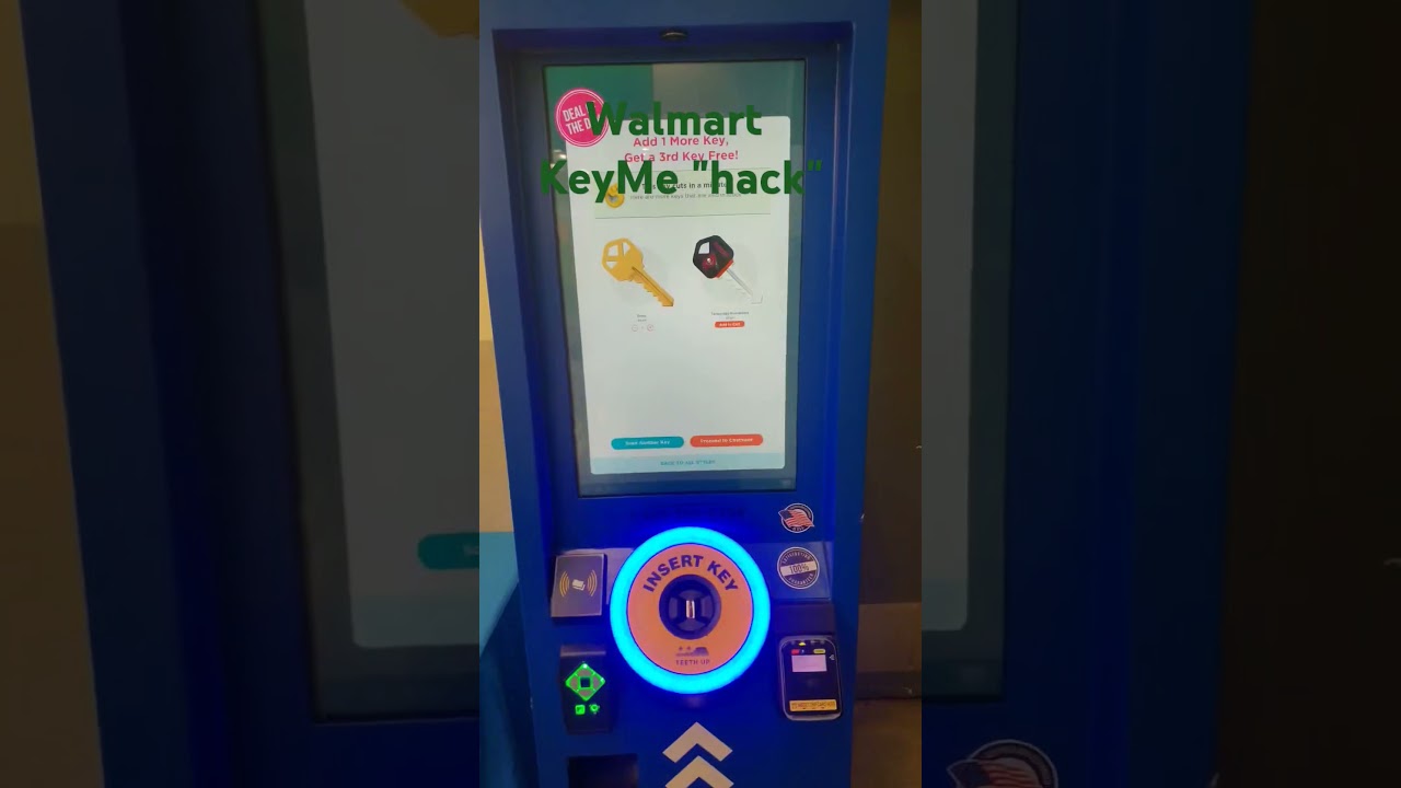 KeyMe hack (key coping machine) instant discount WalMart #walmart