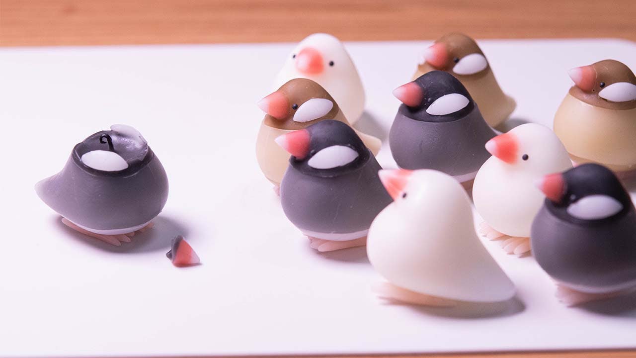 文鳥キャンドル作り。diy craft Lonchura oryzivora candle
