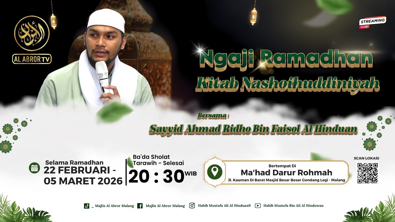 🔴LIVE |NGAJI RAMADHAN | BERSAMA: HABIB AHMAD RIDHO AL HINDUAN