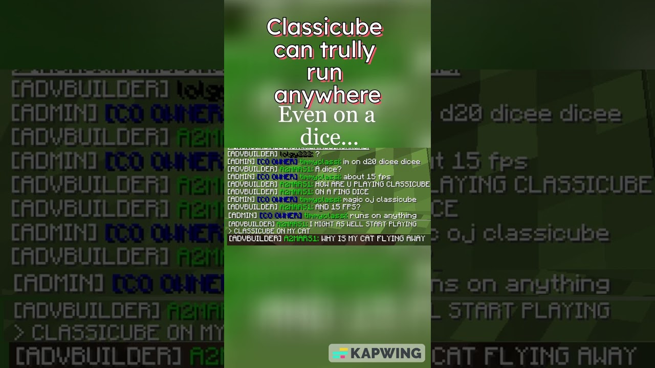 Classicube runs on anything💀🤣 