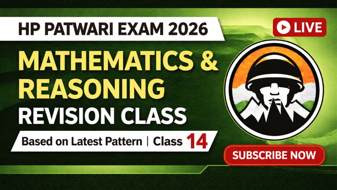 HP Patwari Exam | Mathematics & Reasoning Revision Class~14 | HPRCA Patwari Exam 2026 | Himrakshak🎯