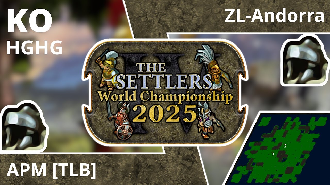 [DE] APM [TLB] vs ZL-Andorra | Spiel 1 | KO-Phase | Die Siedler IV Weltmeisterschaft 2025