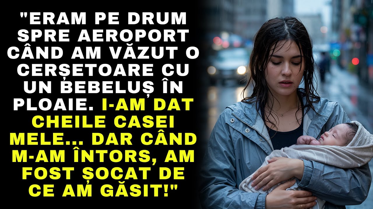 ERAM PE DRUM SPRE AEROPORT CÂND AM VĂZUT O CERȘETOARE CU UN BEBELUȘ ÎN PLOAIE. I-AM DAT CHEILE...