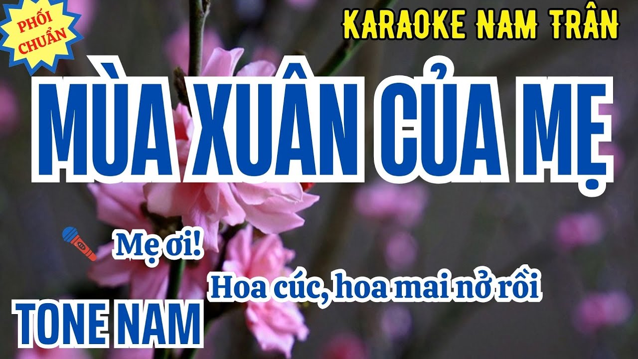 Karaoke Mùa Xuân Của Mẹ (2025) Tone Nam | Nam Trân
