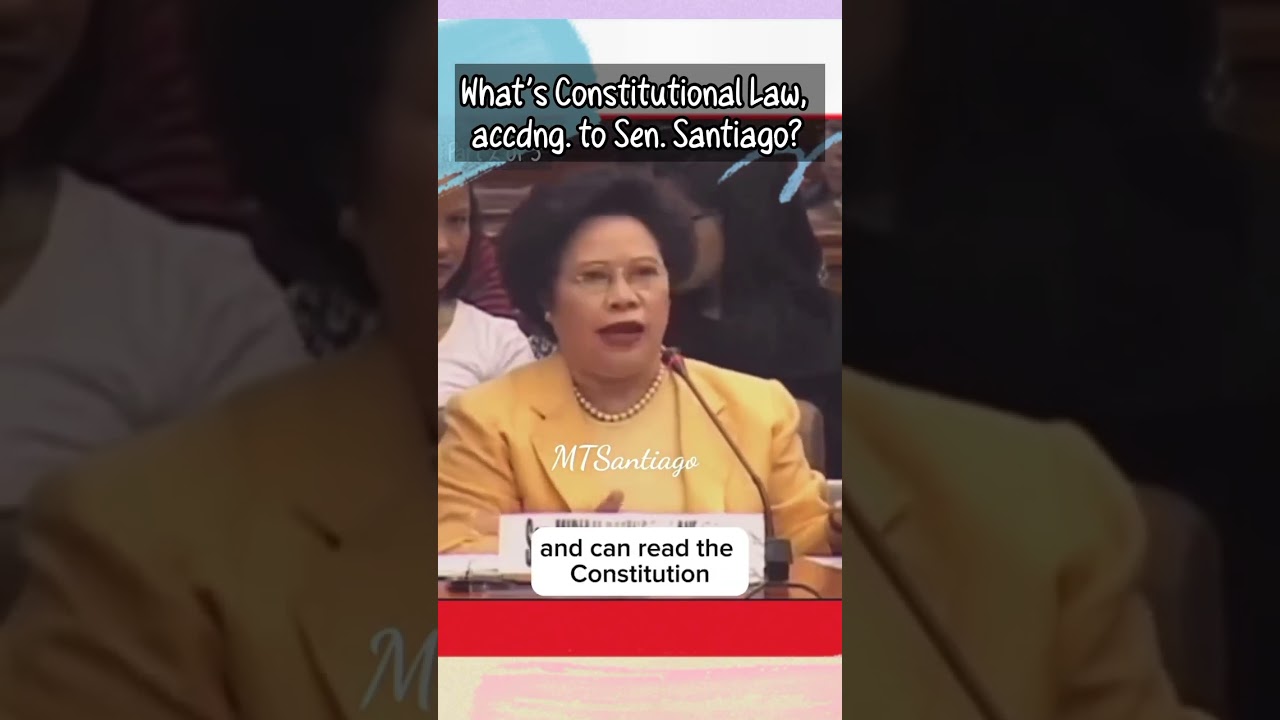 What&rsquo;s is the meaning if Constitutional Law? #senator #miriam #explains #viral #law #expert