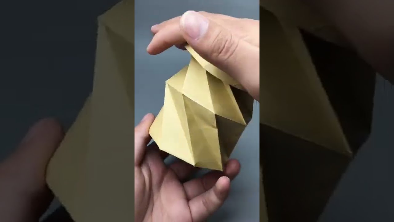 Handcraft Paper Made RetractableTrash Bin Life Hack Paper Folding Tutorial