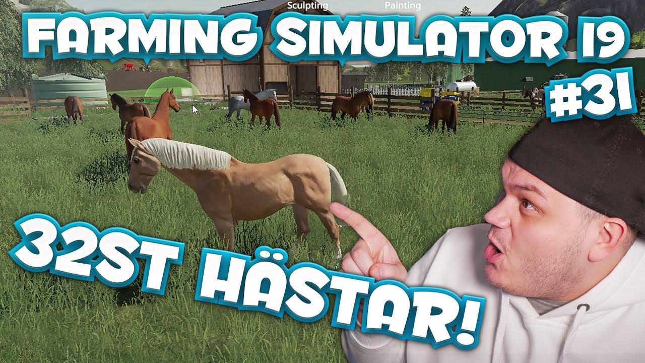 32ST HÄSTAR = MILJONÄR! - FARMING SIMULATOR 19 SVERIGE - LET'S PLAY #31