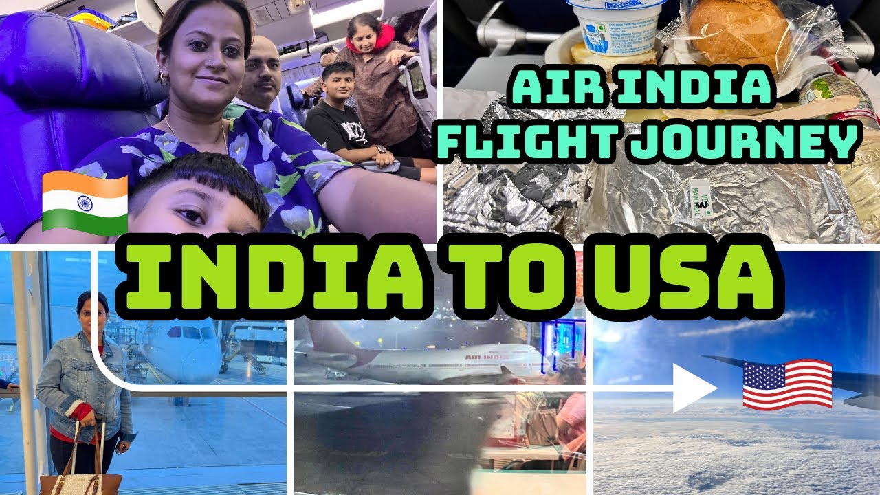 My USA Flight  journey ✈️ 2023~INDIA🇮🇳  To USA🇺🇸~AirIndia Flight Experience from Mumbai to JFK