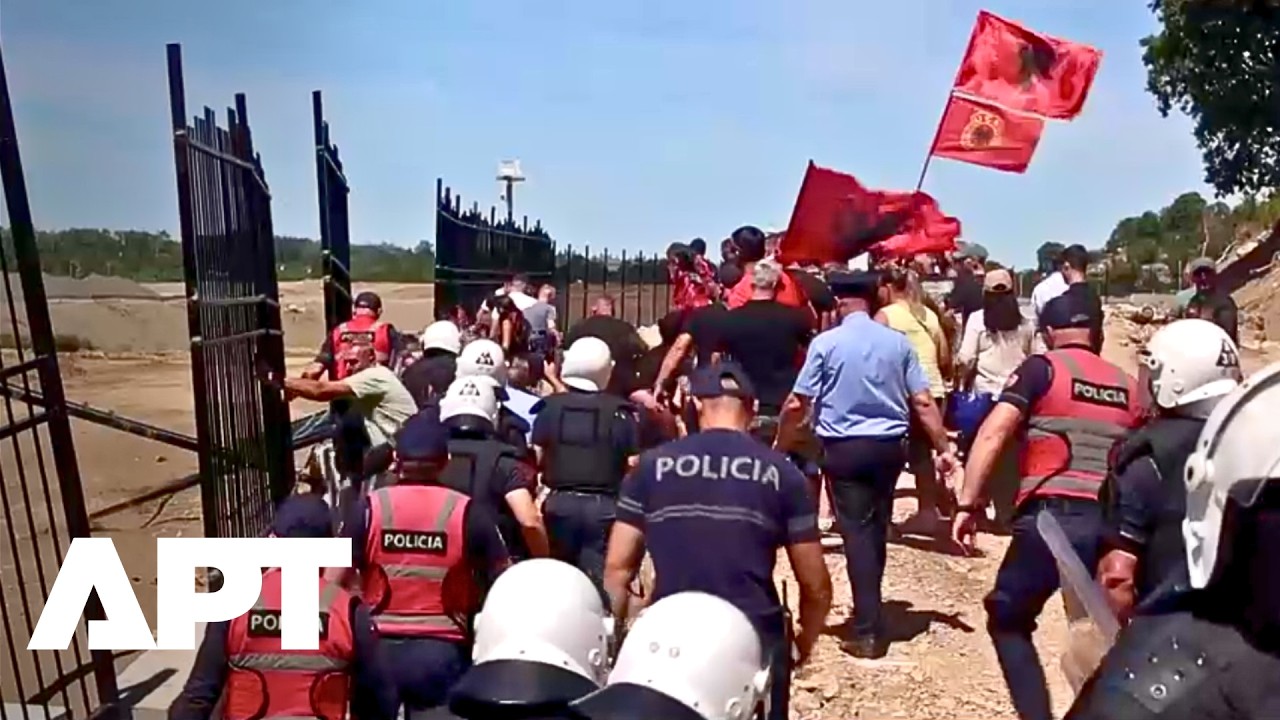 Chaos in Albania as Protesters Tear Down Fences at Kushner's Luxury Development Site | APT