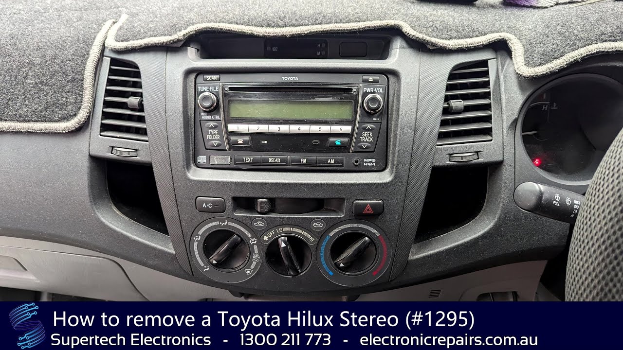 How to remove a Toyota Hilux Stereo (#1295)